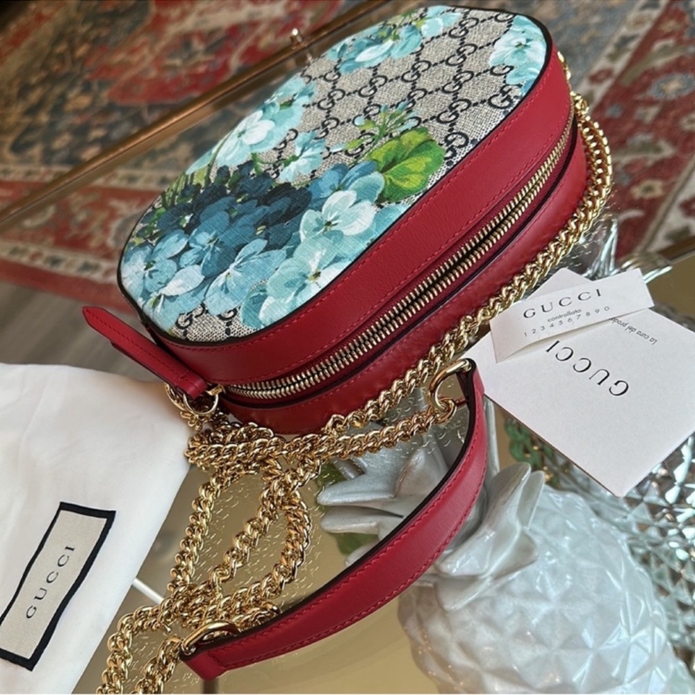 Gucci Floral Crossbody Bag - Blue and Green - Picture 9 of 15